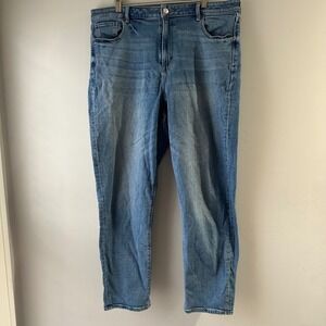 American Eagle Mom Jean Womens 16 Regular Blue Medium Wash Stretch Denim